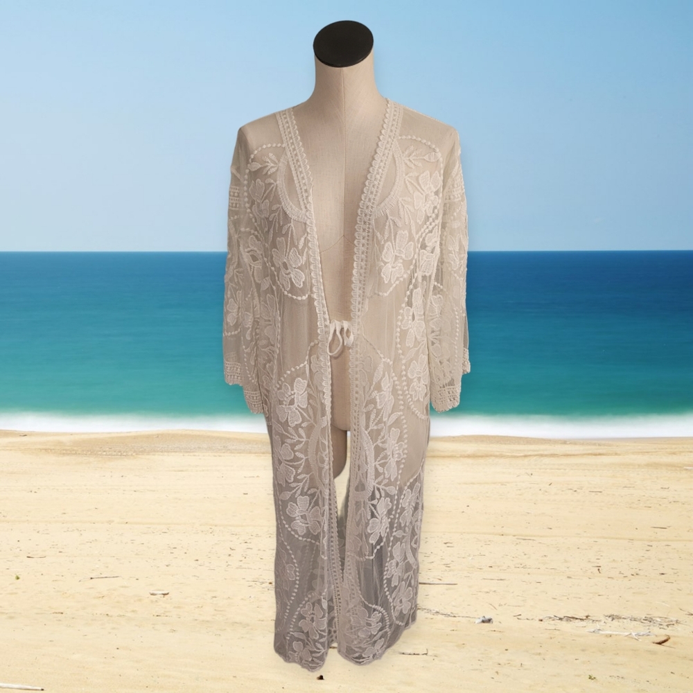 White Lace Bohemian Kimono
